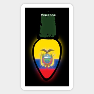 Ecuador Flag Christmas Light Magnet